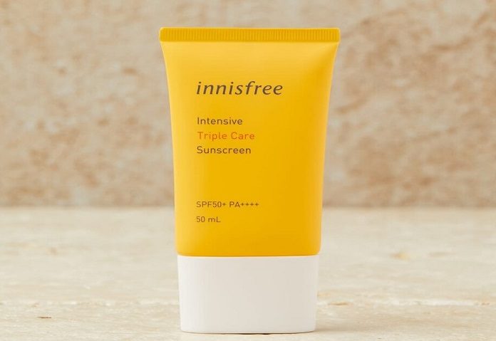 review kem chống nắng innisfree triple care