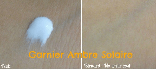 review kem chống nắng garnier ambre solaire về chất kem